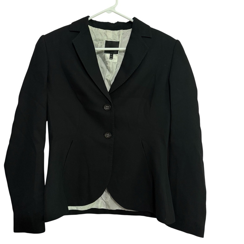 Cerruti 1881 Lined Black Two Button Women’s Blazer Jacket Size 8